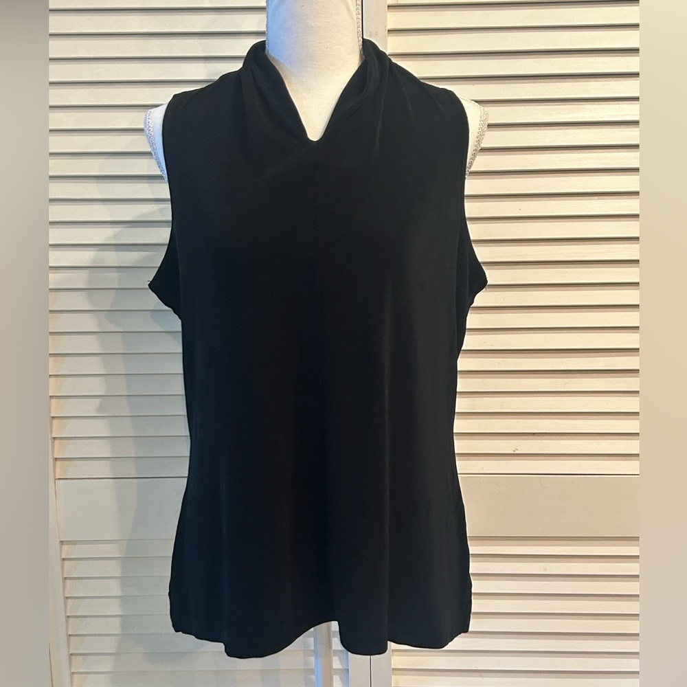 Coldwater Creek Black Sleeveless Blouse